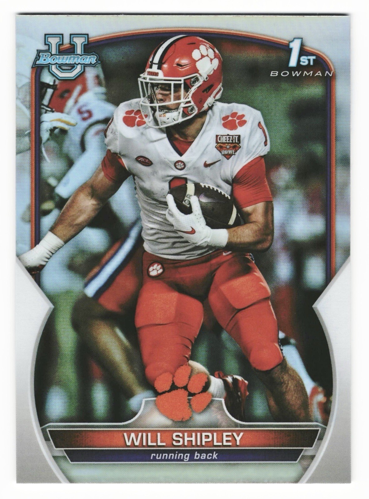 2022 Bowman Chrome U Football Will Shipley 1st Refractor Clemson Tigers #73