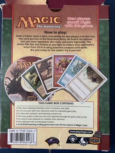 Magic: The Gathering Starter Level PC Game BOX MANUALS and CD Rom 2001 - Picture 6 of 7