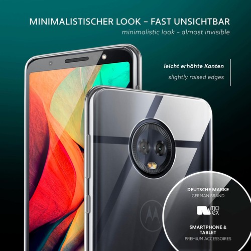 Hülle für Motorola Moto G6 Plus Schutzhülle Silikon Case Cover Klar Transparent - Picture 5 of 10