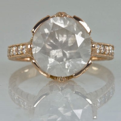 TRUE RARITY! Natural Fancy Milky White Diamond Ring