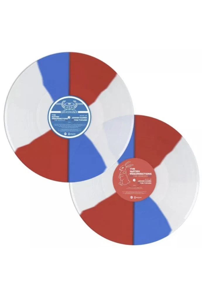 The Matrix Resurrections The Remixes 2XLP Red Blue Pill Twist /1000 Mondo Vinyl - Image 3 of 4