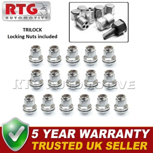 16x Nuts + 4x Trilock Locking Wheel Nuts For Toyota C-HR 2017 On (Alloy Wheels) - Picture 1 of 1