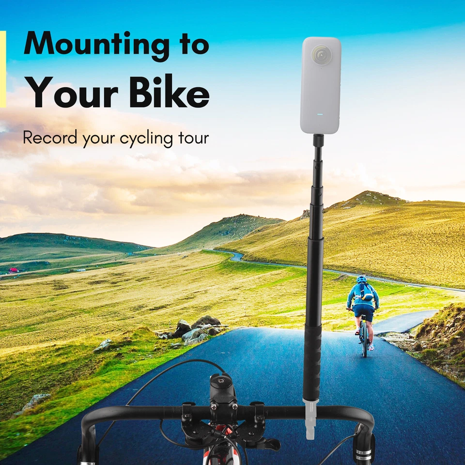 Andoer Invisible Selfie Stick 1/4'' 110cm Adjust Length For Insta360 ONE X Y9Y5 Foto 3 de 4