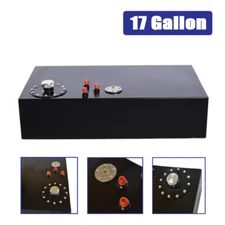 17 Gallon Aluminum Street Rod Fuel Cell Gas Tank with Cap & Level Sender 64L