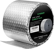 VIVOSUN 6"X25FT Double Bubble Reflective Foil Insulation 10mm for Pipe Wrap
