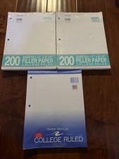 550 sheets College Ruled Filler Paper Paper 8 1/2 x 11 216x279mm USA made