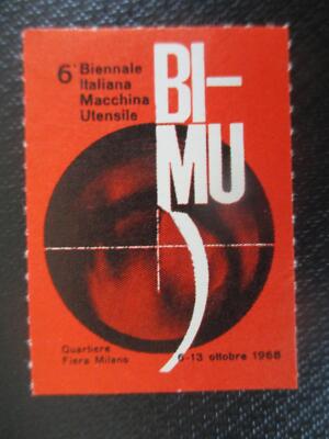 (10779) Reklamemarke - 6. BIMU Milano 1968