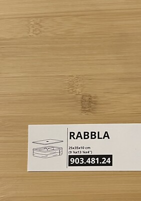 IKEA RABBLA Aufbewahrungsbox mit Fächern 25x35x10cm Bambus 903.481.24 Neu OVP