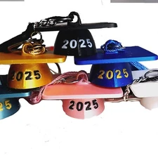 Graduation Cap (Hat) with Tassel 3d Printed Keepsake Keychain  Class of 2025