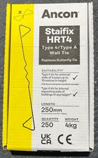 250 x Ancon Staifix wall tie type 4 /type A ties 250mm long. HRT4250BOXS HRT4250