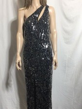 Women's NWT Aidan Mattox Sequined Cut-Out Formal Evening Grow Dress