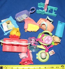 Lot Of My Little Pets Furniture Basket Knick Knacks Toys Pets Cats Dogs Used