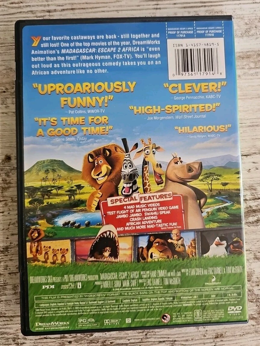 The Complete Madagascar Collection box set of 3 97361408644