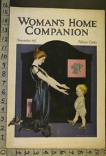 1917 COLES PHILLIPS VICTORIAN BABY TODDLER BEAUTY ILLUSTRATOR ART COVER COV1116