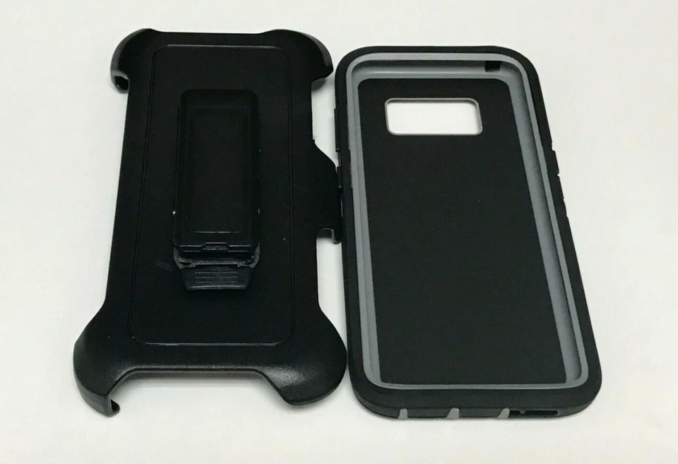 For Samsung Galaxy S8/S8 Plus Case with (Belt Clip Fits Otterbox)Black&Gray - Image 3 of 3