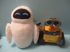 2 Disney WALL-E Interactive Robot with Lights  Sounds No Remote 12"  Eve Toy
