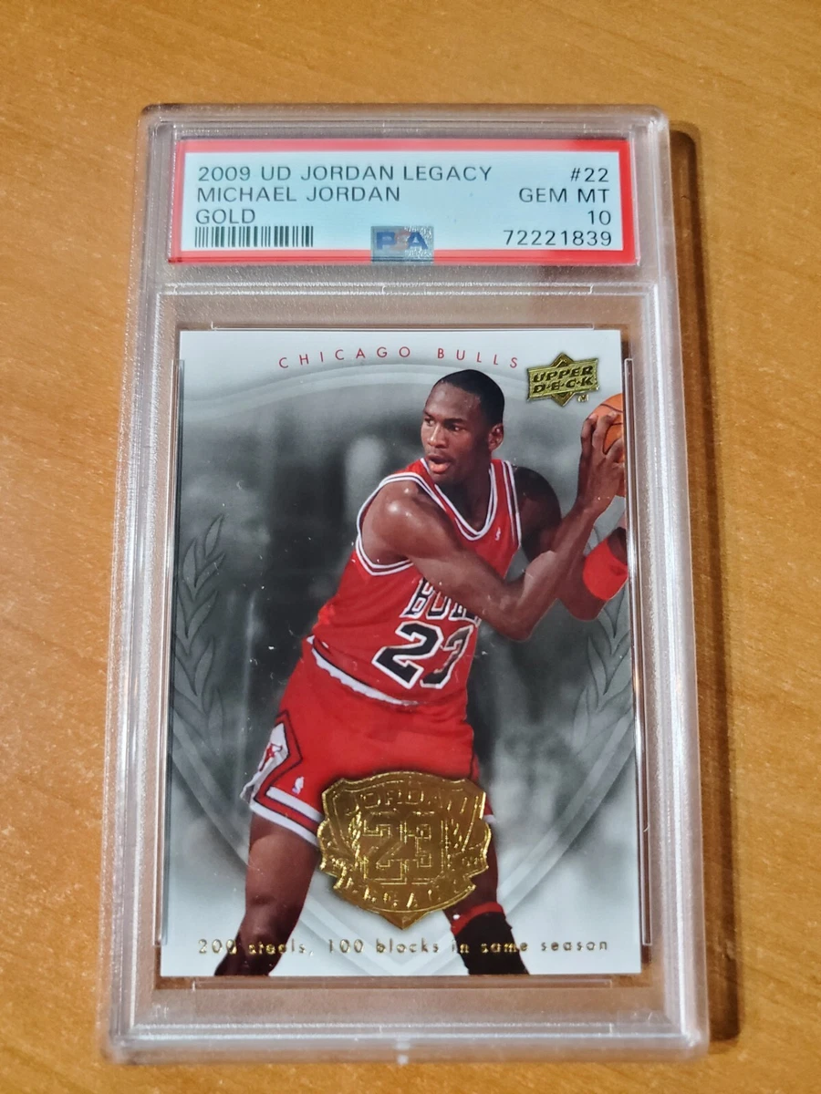 2009 Upper Deck Jordan Legacy Gold Michael Jordan Card #22 PSA 10