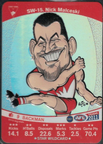 2011 AFL TEAMCOACH STAR WILDCARD & MAGIC WILDCARD; Individual Card Sale. - Picture 4 of 5