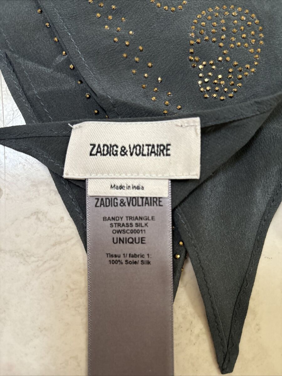 Zadig&Voltaire ビスコース&シルクブレンド スカーフ ホワイト スクエアバタフライ(J2S-021) Marcaオリジナル シルクシフォン