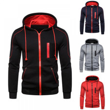 Men's Warm Zipper Hoodie Sweatshirt Coat Jacket Jumper Winter Sweater Outwear