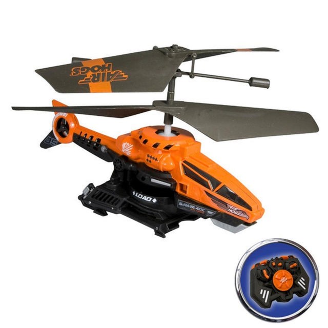 Air Hogs Saw Blade Remote Control Disk Firing Helicopter Orange 8+ Toy Plane Fun for sale online