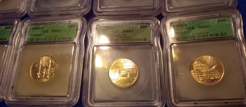 10 STATE QUARTERS LOT (2 EACH) P&D RI, NY, VT, NC,KY All 2000 ICG MS67 SLAB - Picture 24 of 24