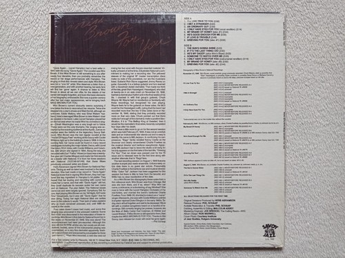 LP 33T WINI BROWN WITH MILT JACKSON "Miss Brown for you" SJL 1163 USA 1986 - - Picture 2 of 2