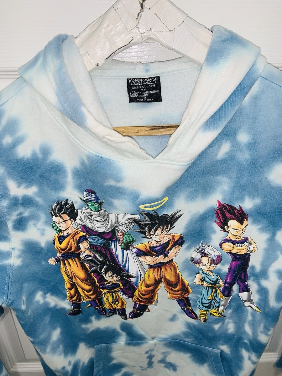 Dragon Ballz Blue/white Tye Dye Pull Over Hoodie Sz Med Mint! | eBay