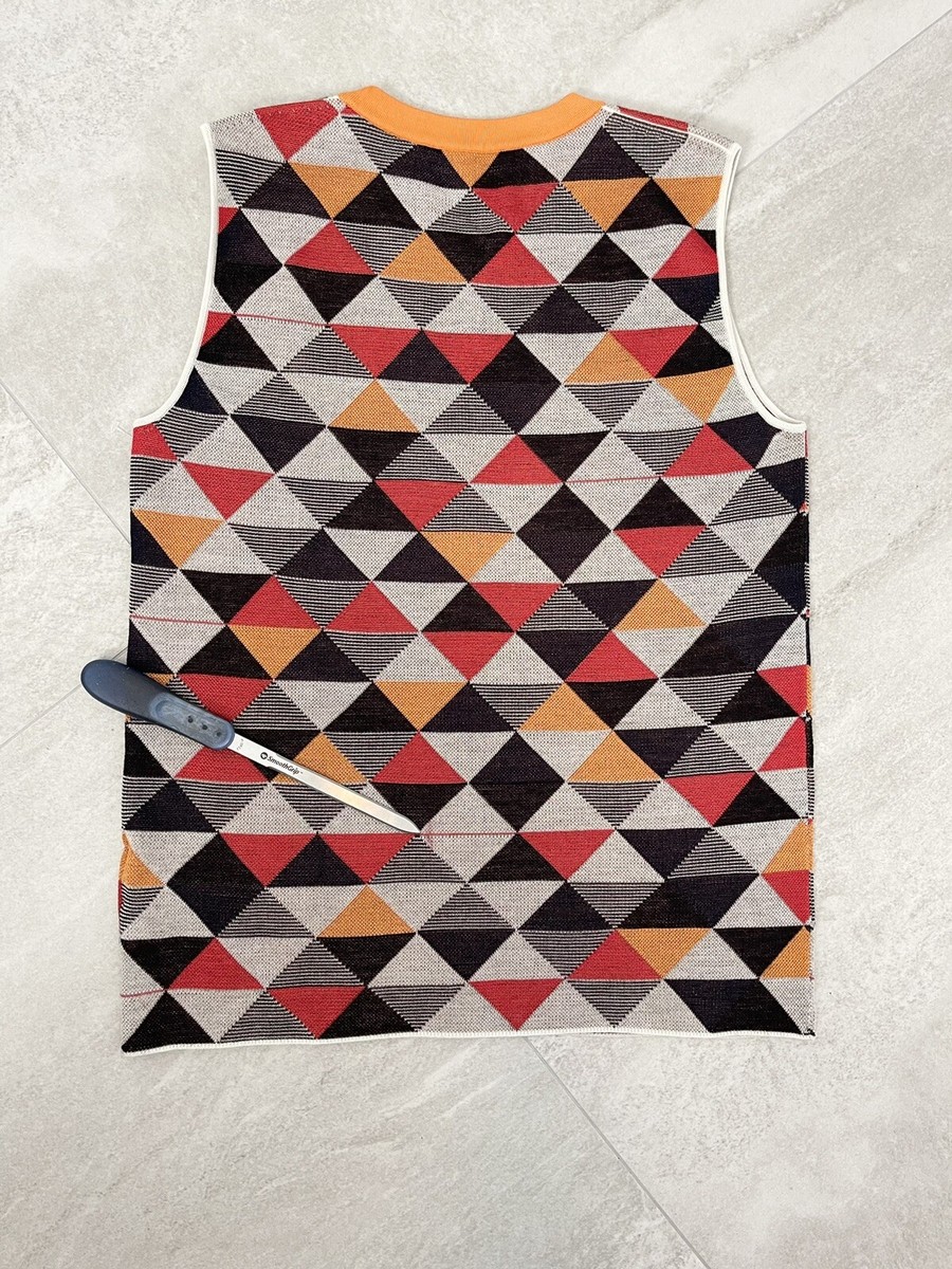 Fendi Women's XS Knit Tank Top Sleeveless Orange Brown Color