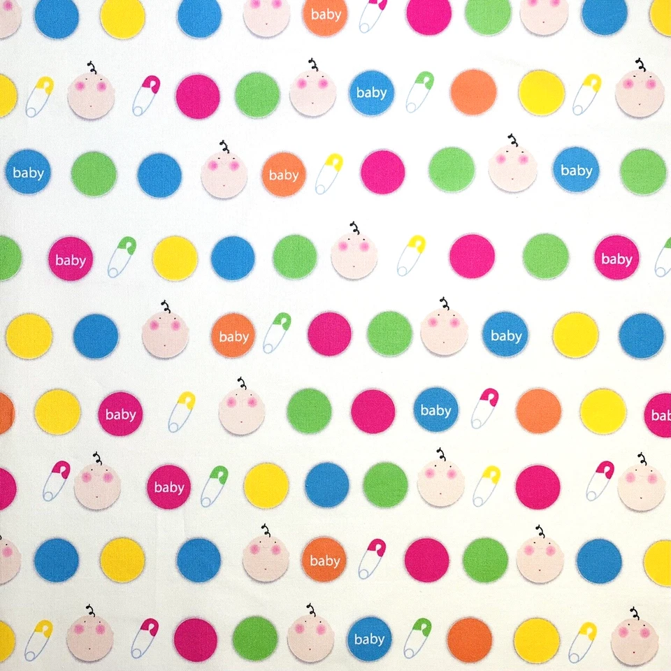 Tela de Lunares Nuevo Bebé Victoria Hutto Acolchado Tesoros 43" Largo x 44" Ancho Foto 2 de 4