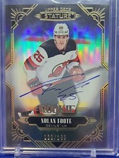 2020 2021 Upper Deck Stature Rookie Auto Nolan Foote / 85 New Jersey Devils