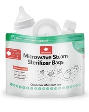 Microwave Steam Sterilizer Bag for Baby Bottles 20 Count 20 Uses Per Bag , R...