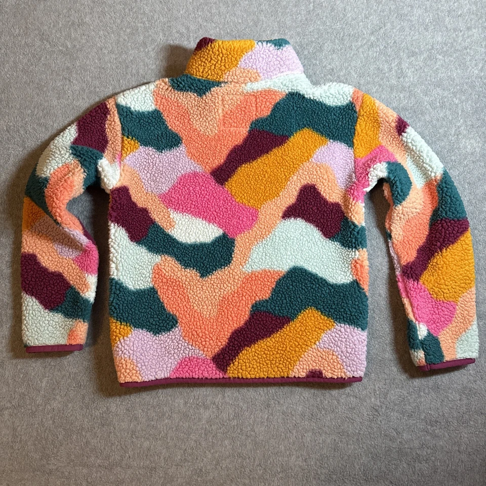 Chaqueta polar con cremallera Jumping Beans Sherpa patrón camuflado multicolor niñas 8 Foto 2 de 4