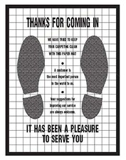 Plastic Coated Disposable Automotive Floor Mats Case of 500