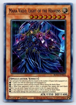Maha Vailo, Light of the Heavens Super Rare Blazing Vortex BLVO-EN024 LP