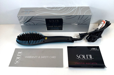 Soleil 2.0 Styling Heat Brush Turquoise LCD Auto Shut-Off Vinyl Bristles New O/B