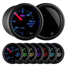 Tinted 7 Color 15 PSI Turbo Boost/Vacuum Gauge Kit - Includes Mechanical Hose...