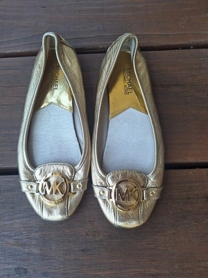 Michael Kors MK Ballet Flats Slides Black 7 NEW