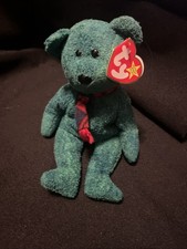 TY Beanie Baby - WALLACE the Bear (9 inch) - MWMTs Toy Free Shipping Plush