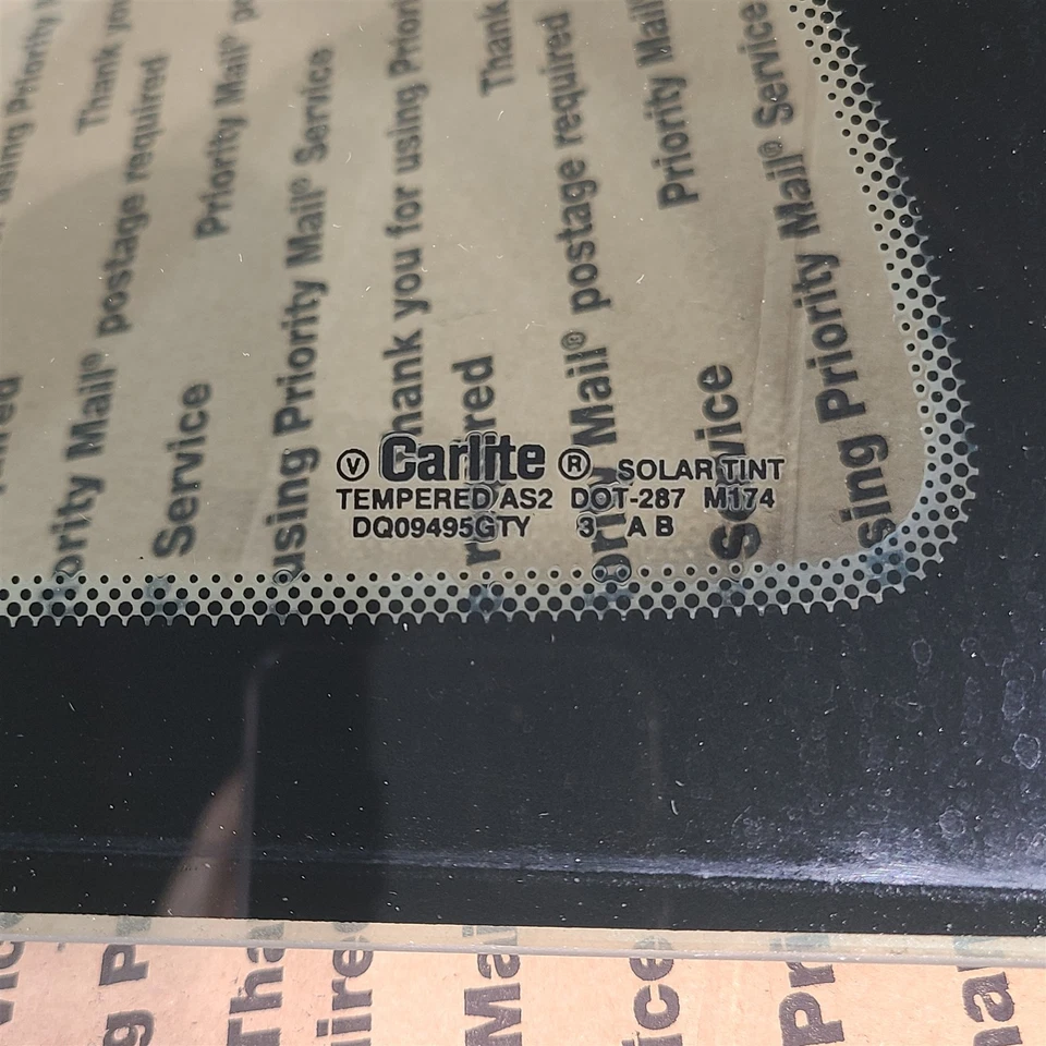 Cuarto de cristal trasero izquierdo fabricante original Aa7362 99-04 Ford Mustang cupé conductor Foto 2 de 4