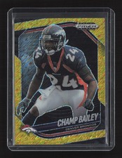 2025 Panini Prizm Black #48 Champ Bailey Prizms Gold Shimmer FOTL #/10