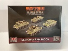 Flames Of War Sexton Or Ram Troop 4 Tanks Battlefront 1:100 WWII British Army