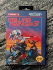 Rolling Thunder 3 Sega Genesis, 1993 Case w/ Tab & Game Very Good+ Tested Works