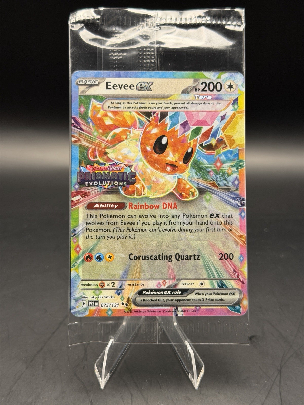 Pokemon Eevee EX 75/131 Stamped Prismatic Evolutions Surprise Box Promo Sealed
