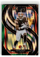 Jerry Jeudy 2024 Panini Select #169 Cleveland Browns Black & Green Prizm Shock