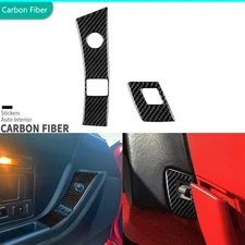 Real Carbon Fiber Interior Window Lift Switch Cover Trim For Corvette C4 1991-93