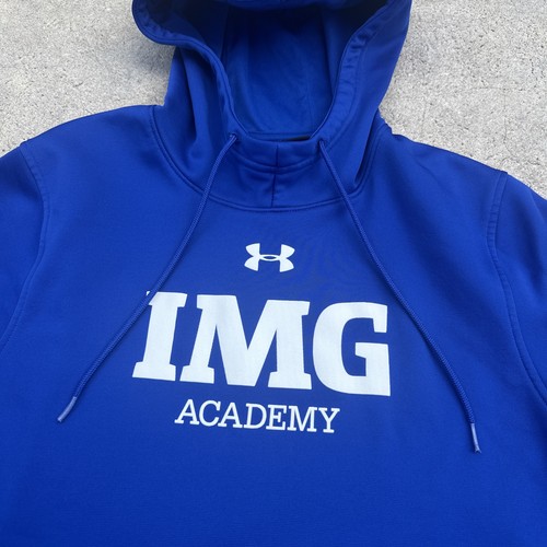 Under Armour IMG Academy Cold Gear Blue Pullover Hoodie Mens Size Medium Sports - Picture 6 of 19
