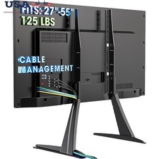 Universal TV Stand Replacement Adjustable Steel Base 32-55 inch TVs Mounting New