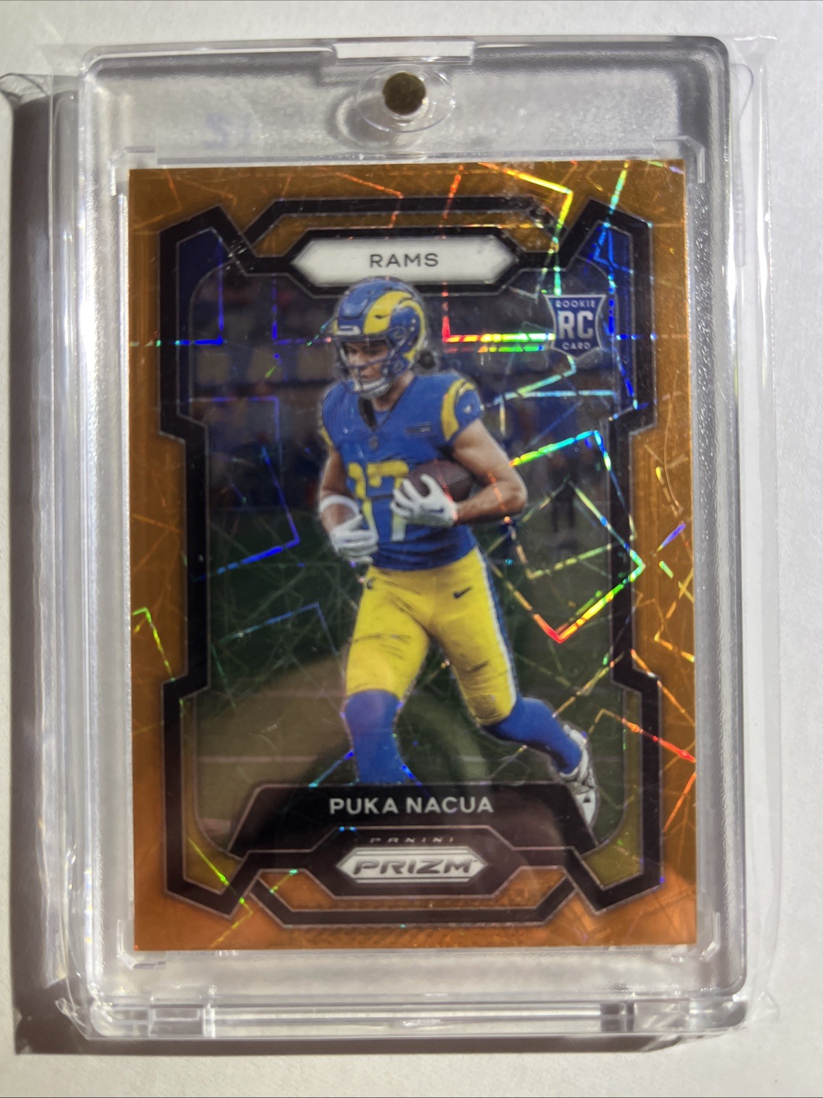 Puka Nacua RC ORANGE LASER 2023 Prizm Rookie RC Rams #357 - Rookie Card Lazer