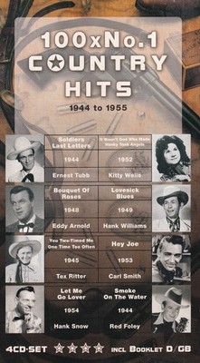 100 x No. 1 Country Hits 1944 to 1955 - 4 CD Digibook 2005 Membran 222684-354
